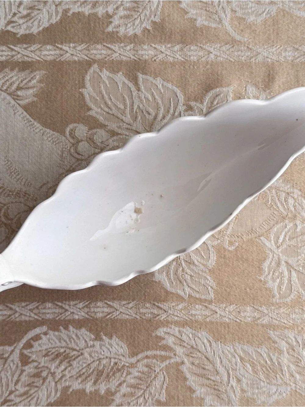 Gravy Boat East Palestine Pottery Company Ohio E.P.P. Co. DeSoto Style Scalloped